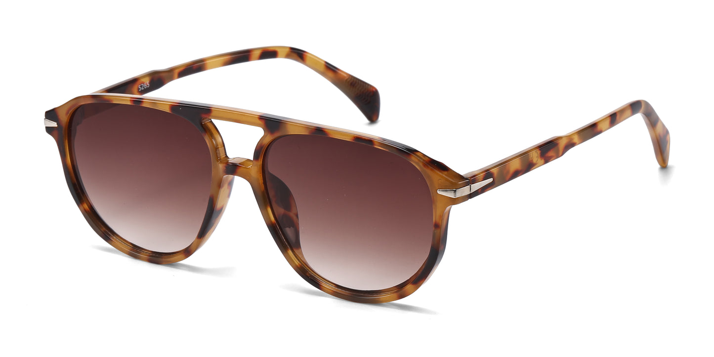 5265 - Modern Aviator Plastic Sunglasses