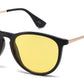 PL 7823 A - Round Frame with Key Hole Bridge Plastic Polarized Sunglasses