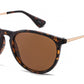 PL 7823 A - Round Frame with Key Hole Bridge Plastic Polarized Sunglasses