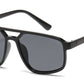 5277 - Rectangular Aviator with Brow Bar Plastic Sunglasses