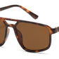 5277 - Rectangular Aviator with Brow Bar Plastic Sunglasses