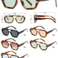 5278 - Hexagonal Fashion Brow Bar Plastic Sunglasses