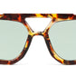 5278 - Hexagonal Fashion Brow Bar Plastic Sunglasses