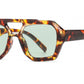 5278 - Hexagonal Fashion Brow Bar Plastic Sunglasses