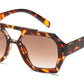 5278 - Hexagonal Fashion Brow Bar Plastic Sunglasses