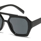 5278 - Hexagonal Fashion Brow Bar Plastic Sunglasses