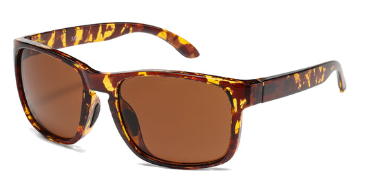 5280 - Squared Sports with Keyhole Bridge Plastic Sunglasses