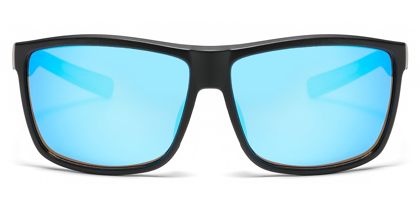 5281 - Classic Sport with Color Mirror Lens Plastic Sunglasses