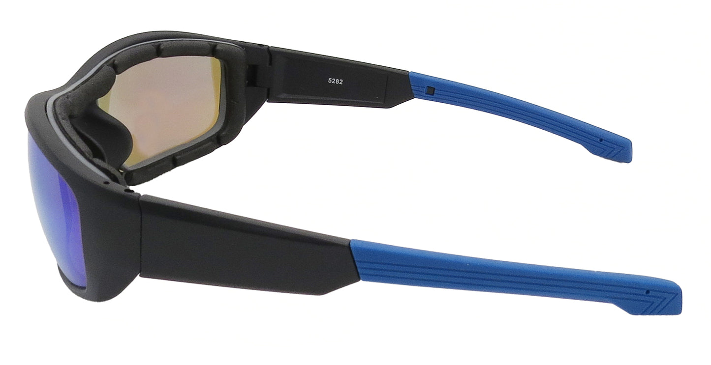 5282 - Men Sport Padded Wrap Around Plastic Sunglasses