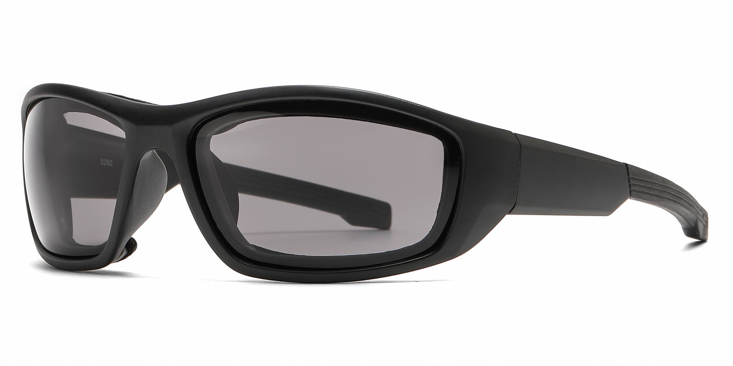 5282 - Men Sport Padded Wrap Around Plastic Sunglasses