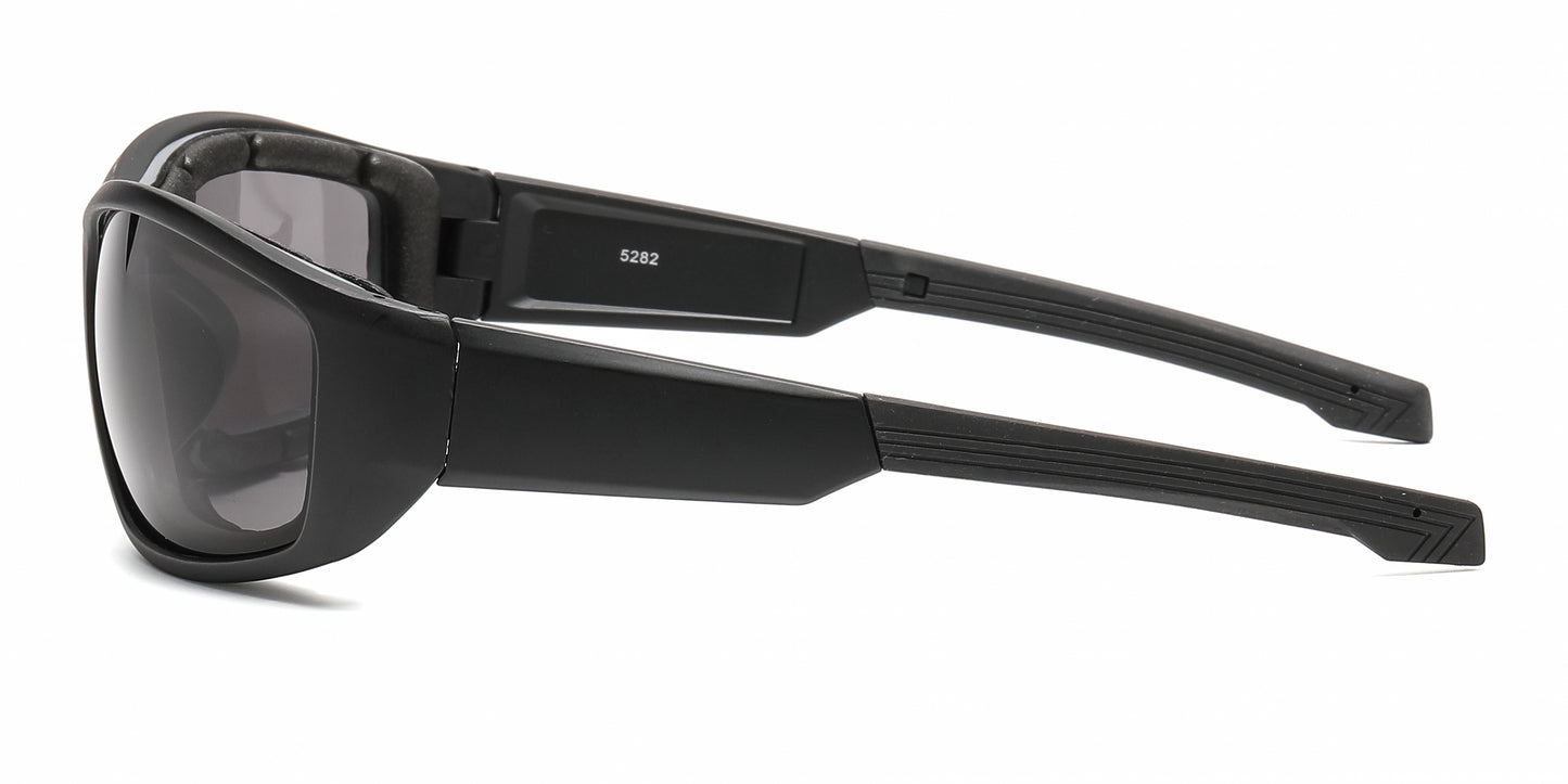 5282 - Men Sport Padded Wrap Around Plastic Sunglasses