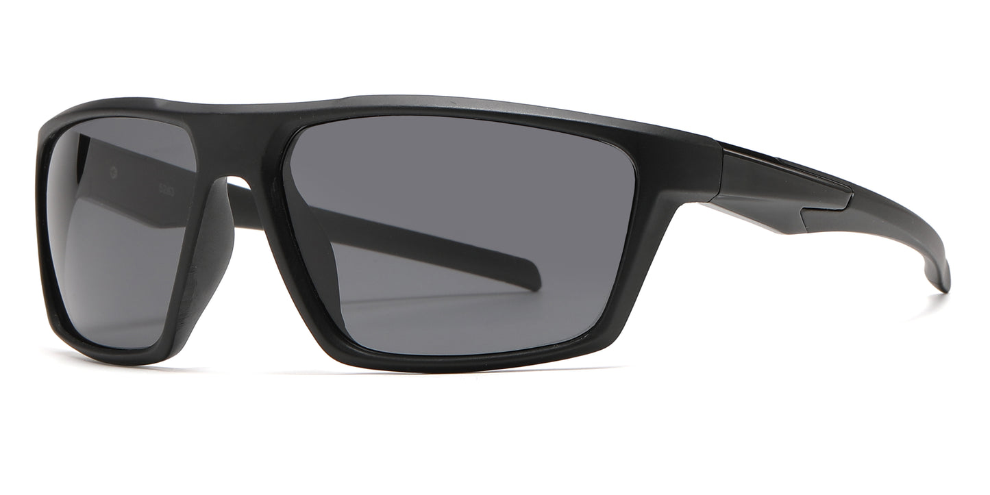 5283 - Color Mirror Lens Plastic Sport Sunglasses