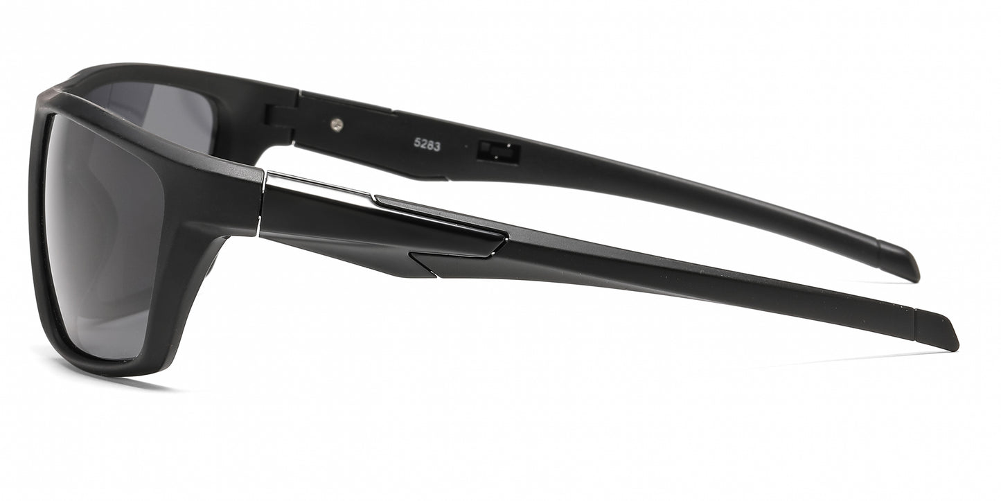 5283 - Color Mirror Lens Plastic Sport Sunglasses