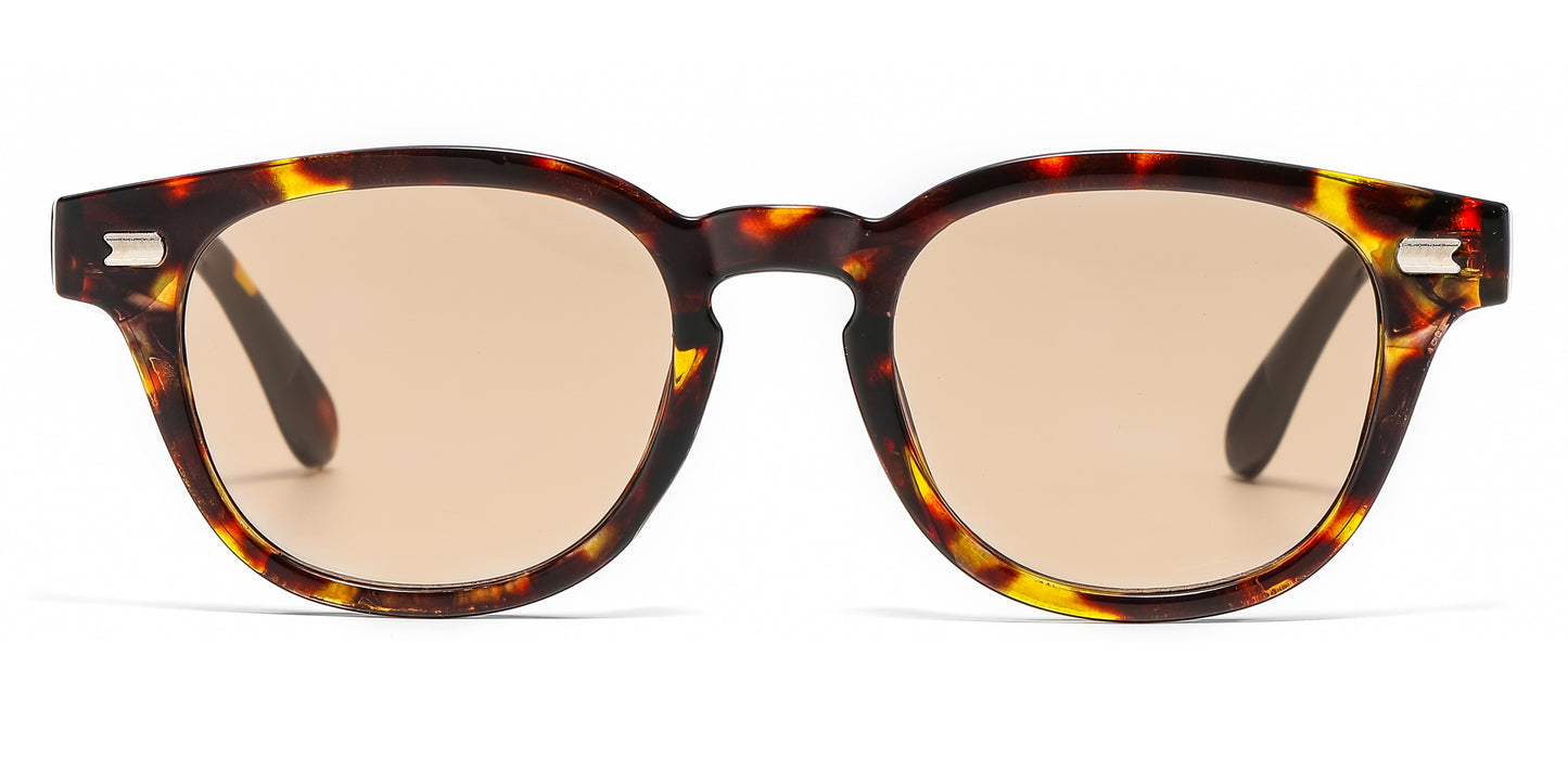 5284 - Round Frame with Key Hole Bridge Plastic Sunglasses