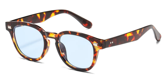 5284 - Round Frame with Key Hole Bridge Plastic Sunglasses