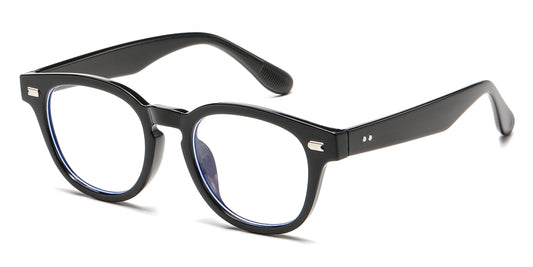 5284 - Round Frame with Key Hole Bridge Plastic Sunglasses