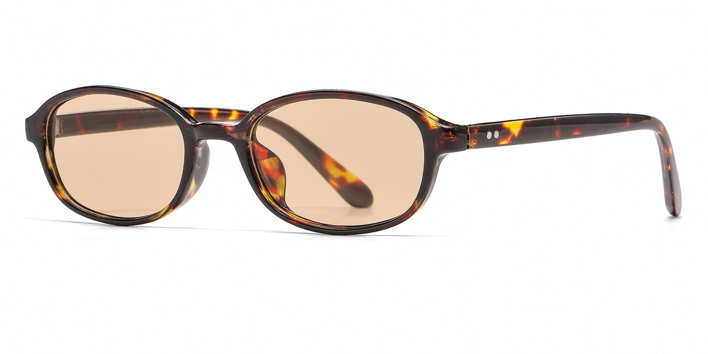 5286 - Small Oval Fashion Plastic Sunglasses