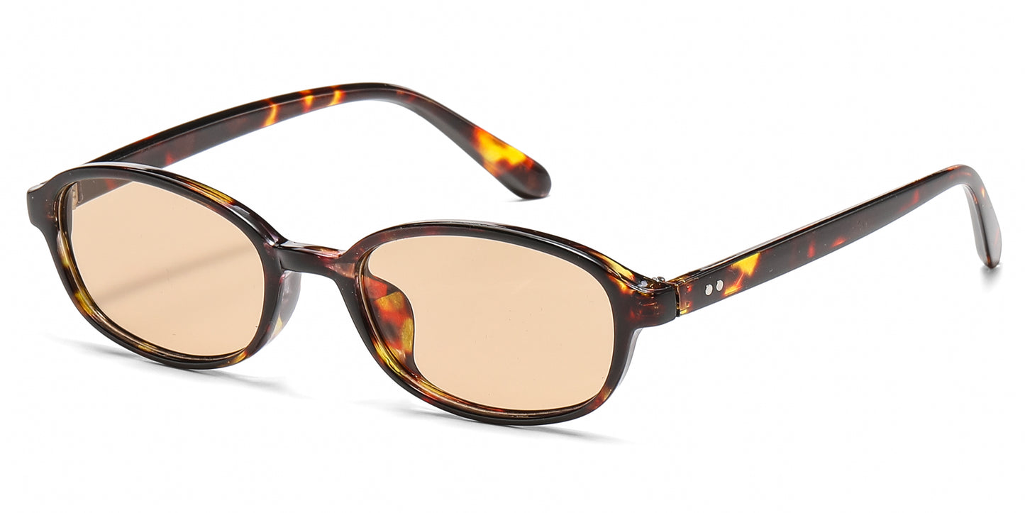 5286 - Small Oval Fashion Plastic Sunglasses