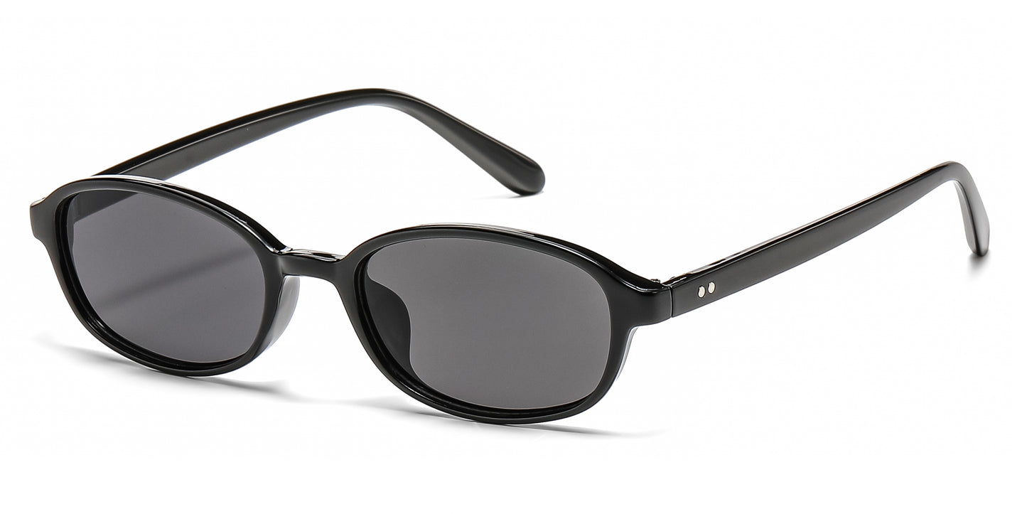 5286 - Small Oval Fashion Plastic Sunglasses