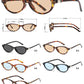 5288 - Classic Small Vintage Oval Plastic Sunglasses