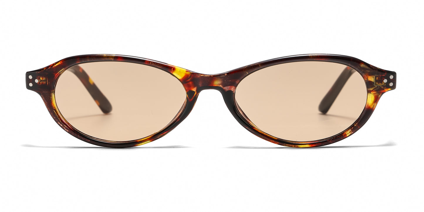 5288 - Classic Small Vintage Oval Plastic Sunglasses