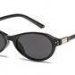 5288 - Classic Small Vintage Oval Plastic Sunglasses