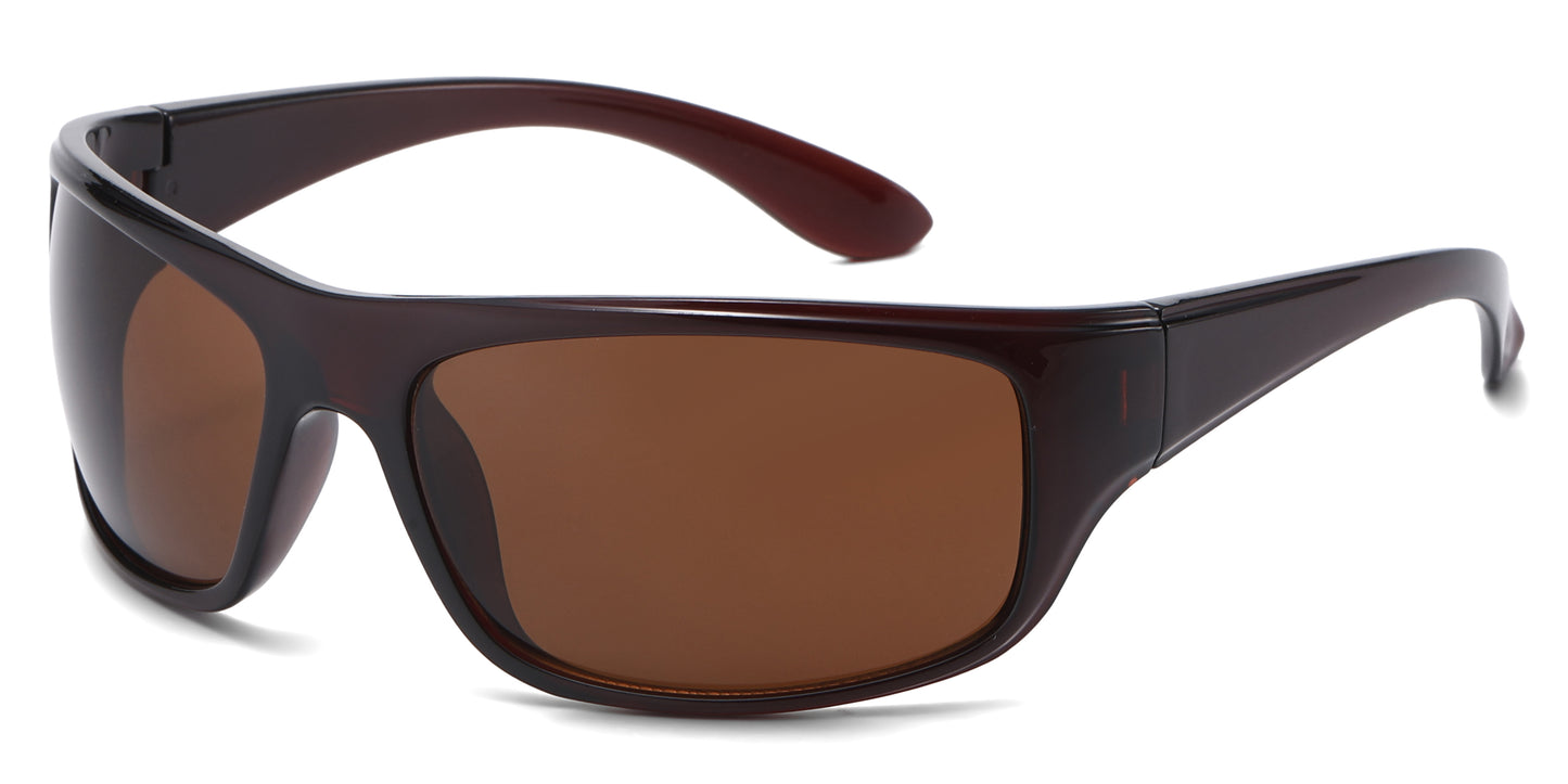 5323 - Classic Sport Wrap Around Plastic Sunglasses