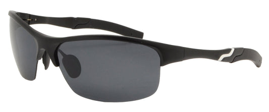 XD PL 384 - Polarized Full Aluminum- Rectangular Semi Rimless Sunglasses