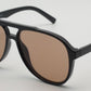 6601 - Classic Oval Shaped Aviator Plastic Sunglasses