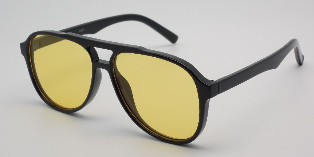 6601 - Classic Oval Shaped Aviator Plastic Sunglasses