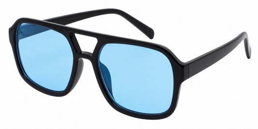 6602 - Square Aviator Plastic Sunglasses
