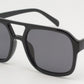 6602 - Square Aviator Plastic Sunglasses
