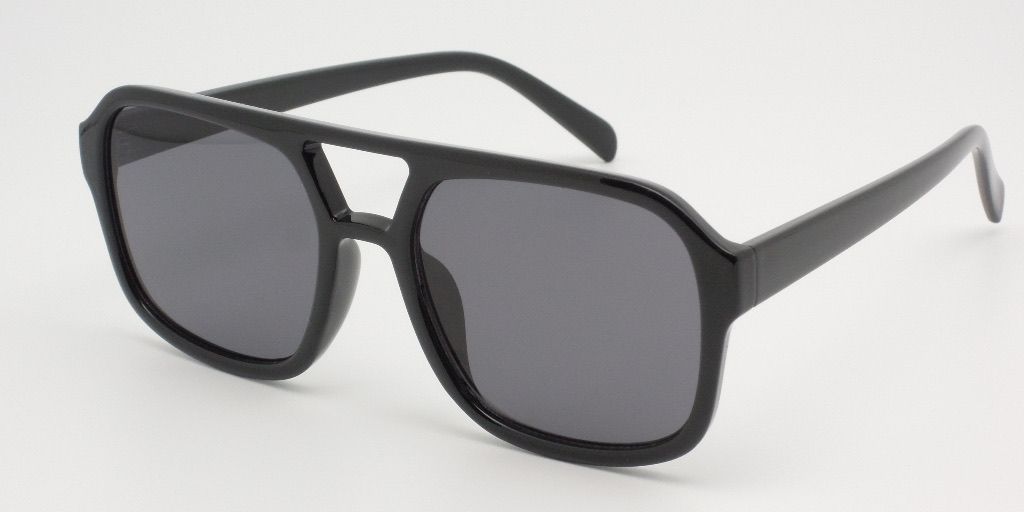 6602 - Square Aviator Plastic Sunglasses