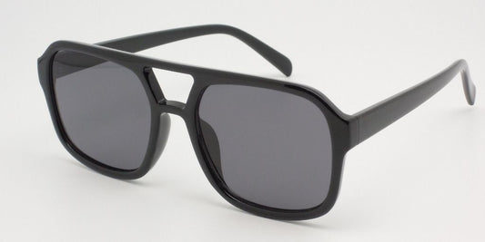 6602 - Square Aviator Plastic Sunglasses