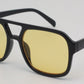 6602 - Square Aviator Plastic Sunglasses