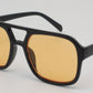 6602 - Square Aviator Plastic Sunglasses