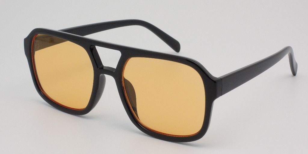 6602 - Square Aviator Plastic Sunglasses