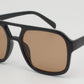 6602 - Square Aviator Plastic Sunglasses