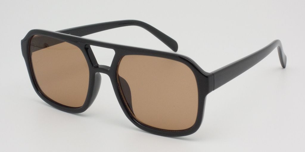 6602 - Square Aviator Plastic Sunglasses
