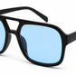6602 - Square Aviator Plastic Sunglasses