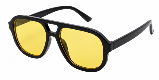 6603 - Modern Square Aviator Plastic Sunglasses
