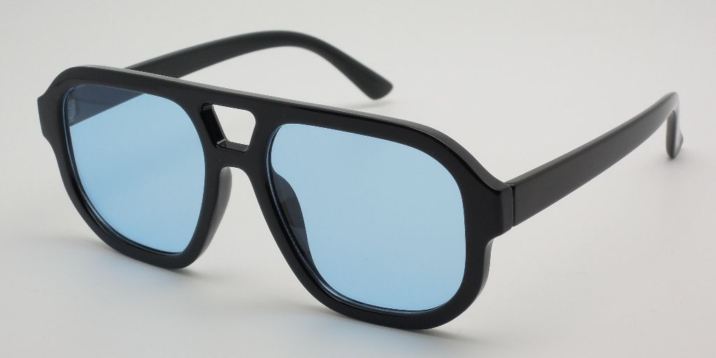 6603 - Modern Square Aviator Plastic Sunglasses