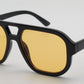 6603 - Modern Square Aviator Plastic Sunglasses