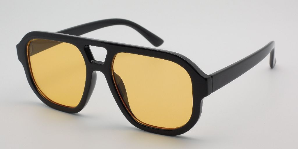 6603 - Modern Square Aviator Plastic Sunglasses