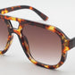 6603 - Modern Square Aviator Plastic Sunglasses