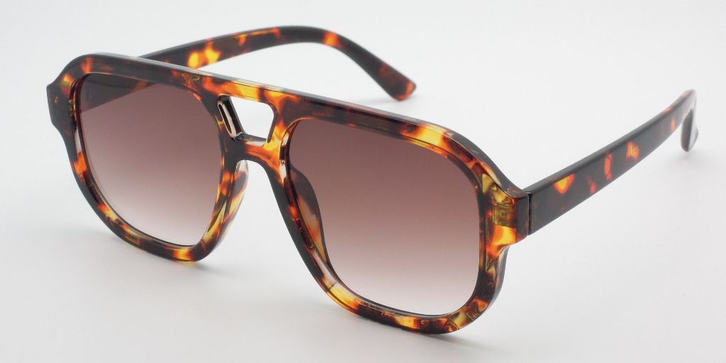 6603 - Modern Square Aviator Plastic Sunglasses