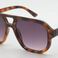 6603 - Modern Square Aviator Plastic Sunglasses