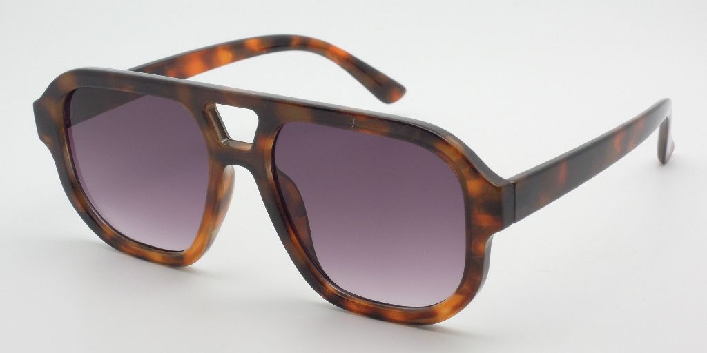 6603 - Modern Square Aviator Plastic Sunglasses
