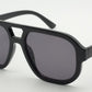 6603 - Modern Square Aviator Plastic Sunglasses
