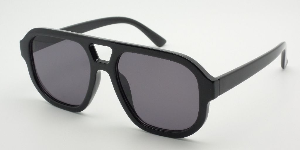 6603 - Modern Square Aviator Plastic Sunglasses